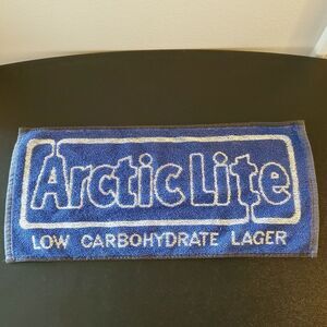 Vintage Arctic Lite Low Carbohydrate Lager Blue / White Beer Bar Towel‎